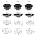 Miniatyrbilde 5 av 6: 7-tommers airfryer-tilbehør, inkludert kakeform, bakebrett, grill, bakeisolasjonsmatte, børste sommerfuglklips, 10-delt sett