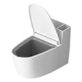 Miniatyrbillede 2 af 2: Vægmonteret Askebæger til Badeværelse med Låg Toiletformet Askebæger