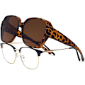 Miniatyrbillede 6 af 7: Moderigtige polariserede solbriller, udendørs kørsel solbeskyttelse og UV-beskyttelse solbriller, multifunktionelle briller, unisex, leopardprint leopard print