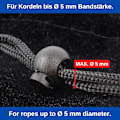 Miniatyrbild 4 av 5: 12 st sladdstoppare, 1 hål, 22 x 17 mm, hål 6 x 4,8 mm, idealisk för