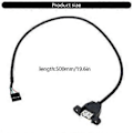 Miniatyrbild 3 av 5: Högkvalitativ USB2.0 Hona till Moderkort 9Pin Header Kabel USB IDC Header Kabel för Pålitlig Moderkortsanslutning