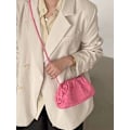 Miniatyrbillede 3 af 5: PU vævet sky taske crossbody taske, mini læder håndtaske, ferie-/fødselsdagsgave til mor, kone, venner, sort Black