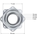 Miniatyrbilde 4 av 5: 3-tommers Lazy Square dreieplattform 360 graders dreieplate med S