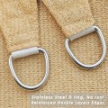 Miniatyrbild 4 av 5: Rektangulär skärmsegel 2×2m (beige) skärmduk HDPE Andas C