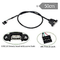 Miniatyrbild 5 av 5: Högkvalitativ USB2.0 Hona till Moderkort 9Pin Header Kabel USB IDC Header Kabel för Pålitlig Moderkortsanslutning