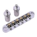 Tune O-Matic Stil Zinklegering Gitarrstall Rullsadlar 6 Strängar Kompatibel med Elgitarrdelar Ersättningar Silver Silver