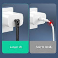 Pikkukuva 5 / 5: Kaksipäinen USB C -datan synkronointijohto suoralla päällä/suorakulmaliittimillä varustettu muunninkaapeli 45 W:n tyypin C latausjohto 0.3m LR male to UD male