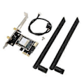 Miniatyrbild 3 av 5: PCIe-nätverksadapter RTL8822CE 2.4G 5G Dual Band 1200Mbps Bluetooth 5.0 PCIEx1 Desktop Wireless Network Card ( )