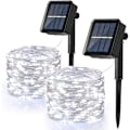 Miniatyrbild 1 av 5: [2-pack] Solar String Lights Outdoor, 100 LED Solar String Lights