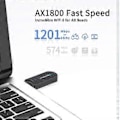 Miniatyrbild 4 av 5: USB WiFi-adapter USB3.0 AX1800Mbps 2.4GHz 5Ghz Högförstärkningsantenn MU MIMO Plug and Play WiFi-dongel för kontorsresor ( )