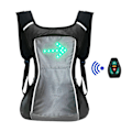 Miniatyrbillede 1 af 5: Cykelvest USB Genopladelig Reflekterende Rygsæk med LED Blink