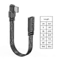 Pikkukuva 3 / 5: Kaksipäinen USB C -datan synkronointijohto suoralla päällä/suorakulmaliittimillä varustettu muunninkaapeli 45 W:n tyypin C latausjohto 0.3m LR male to UD male