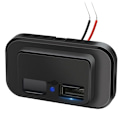 Miniatyrbillede 1 af 5: Dobbelt USB Billader Udtag, 4.8A-12V/24V USB Kontrolpanel, med B