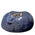 Miniatyrbild 4 av 5: Soffan Lazy Bean Bag i konstgjord päls (135 cm * 65 cm marinblå)