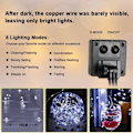 Miniatyrbild 5 av 5: [2-pack] Solar String Lights Outdoor, 100 LED Solar String Lights