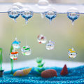 Miniatyrbillede 2 af 4: Flydende hvaler i akvarium, lysende hvaltilbehør, akvarium mikro vandlandskabsdekoration, lyseblå