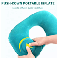 Miniatyrbild 2 av 5: U-formad kudde Presskudde Portable Uppblåsbar Pillowtravel