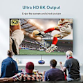 Miniatyrbild 4 av 5: Dubbel WiFi Set-Top Box Bluetooth-kompatibel TV-box Hushåll 8K Mediaspelare för Hem Sovrum (EU-kontakt)