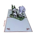 Pikkukuva 3 / 5: 3D Panda Popup -onnittelukortti, Eläinaiheiset Panda-onnittelukortit, Panda Popup -kortti kirjekuorella ja viestillä useimpiin tilaisuuksiin