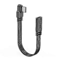 Pikkukuva 1 / 5: Kaksipäinen USB C -datan synkronointijohto suoralla päällä/suorakulmaliittimillä varustettu muunninkaapeli 45 W:n tyypin C latausjohto 0.3m LR male to female