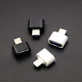 Miniatyrbild 4 av 5: USB 2.0 A till MicroUSB Typ C OTG Adapter Möjliggör Direkt Anslutning av USB-minnen Tangentbord Möss Vit White