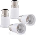 4x Sockeladapter - B22 till E27 - Bajonettfattningsadapter