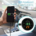 Pikkukuva 3 / 5: Auton volttimittari, 3 in 1 USB 5V 2A pikalataus, auton digitaalinen volttimittari