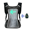 Miniatyrbillede 4 af 5: Cykelvest USB Genopladelig Reflekterende Rygsæk med LED Blink