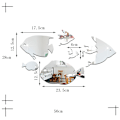 Miniatyrbild 1 av 4: 1st 6 stilar av tropisk fisk spegeleffekt väggdekaler Mode