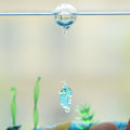 Miniatyrbillede 4 af 5: Flydende søhest til akvarium, lysende søhest dekoration, akvarium mikro landskab vand scenery dekoration, blå