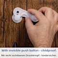 Pikkukuva 3 / 5: 10 x Huonekalujen Jääkaapin Laatikoiden Kaappien Magneettinen Oven Lukko Salpa Ch
