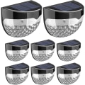 Miniatyrbild 1 av 5: Solar staket ljus | Trädgårdsbelysning | Utomhus LED Vägglampor, Wir