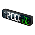 Miniatyrbild 1 av 5: Svart digital väckarklocka, LED digital väckningsväggklocka, stor