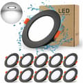 Svart Extra Platt LED Infälld Spotlight, 10-pack 7W 700Lm = 70W I
