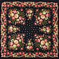 Miniatyrbild 3 av 8: Retro blommig sjal huvudduk, muslimsk huvudduk tryckt tofs sjal, etnisk stil huvudduk, 90cm X90cm, mörkblå Dark blue