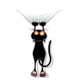 Miniatyrbild 5 av 5: Cat Scratching Climbing Car Stickers and Decals Funny Cute Car Do
