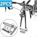 Miniatyrbillede 2 af 7: Mountainbike stativ, forgaffel quick release fastgjort clip bagagebærer, bil placeringsstativ, sølv, 2 stk Silver 2Pcs