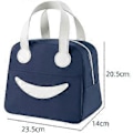 Miniatyrbillede 2 af 4: Frokosttaske Isoleret Taske Madkasse Stor Kapacitet Taske Udendørs Picnic Bærbar Tote Taske (Grå)