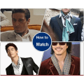 Miniatyrbild 5 av 5: Scarf för män, Sidenscarf för män, Modepresent för män, Double L