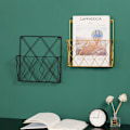 Miniatyrbild 3 av 5: Enkel väggmonterad tidningsställ, förvaringsställ, väggmonterat bokställ för hem, sovrum, arbetsrum, svart Black