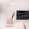 Miniatyrbillede 2 af 5: Multifunktionel bordlampe med penneholder Dc5v USB opladbar pegelampe med telefonstativ til skrivebord soveværelse studerende D1 White White