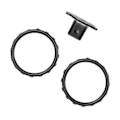 Miniatyrbilde 6 av 7: Dekorative Aksentringer for Xbox Elite Series 2 Kontroller Matt Krom Bryterknapper Erstatningsdeler Svart