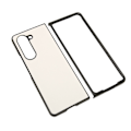 Miniatyrbillede 7 af 7: Foldbart Skærm Telefon Cover Syntetisk Læder Beskyttende Foldbart Telefon Cover til Samsung Galaxy Z Fold 5 To Farvet Lychee Mønster Hvid