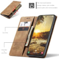 Miniatyrbild 3 av 7: Läderfodral caseme 0013 för Samsung S24 brun brown