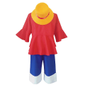 Miniatyrbild 2 av 4: One Piece Anime Monkey D. Luffy Costume Outfit Vuxen Cosplay Party Fancy Dress Up Halloween Comic Con Costume 2XL