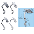 Miniatyrbillede 5 af 5: Bogstativ i aluminiumslegering Stabilt stativ til bærbar computerkonsol til tablets Type 1 Silver