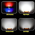 Miniatyrbilde 2 av 5: Oppladbar LED Flomlys Byggeplasslys Bærbar LED Flomlys med Solcellepanel 4 Moduser Super Sterkt Arbeidslys for Camping, DIY