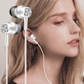 Pikkukuva 3 / 5: Hy-7 langalliset kuulokkeet korvaan Heavy Bass Dual Drive 3,5 mm urheilupelikuulokkeet mikrofonilla matkapuhelimelle Blue
