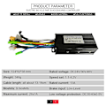 Miniatyrbillede 2 af 5: 24v36v48v 500w 750w Hall Brushless Controller 126a Sinus Wave Tre-trins Controller Ebike Controller