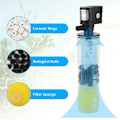 Miniatyrbilde 3 av 5: Akvariefilter tre-i-ett oksygeneringsfilterpumpe akvarium integrert filter tre-i-ett filtermateriale